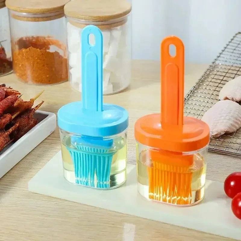BBQ Basting Oil Brush | Silicone Grill Brush for Outdoor Cooking
