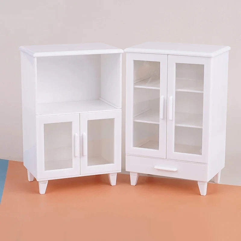 1:12 Dollhouse Miniature Cupboard & Cabinet Furniture Set 2 Pcs