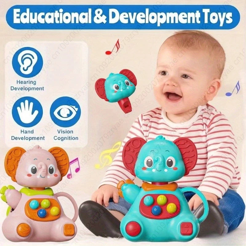 Baby Elephant Rattle Toy – Sensory Development for Infants