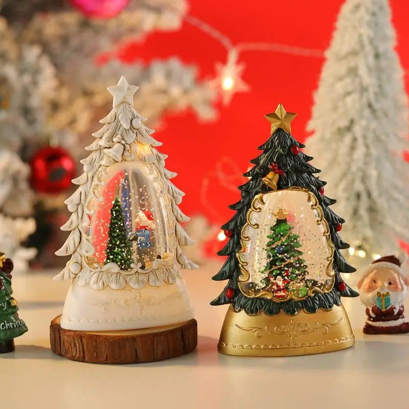 Christmas Illuminated Night Lights Decorate Desktop Snowflake Wind