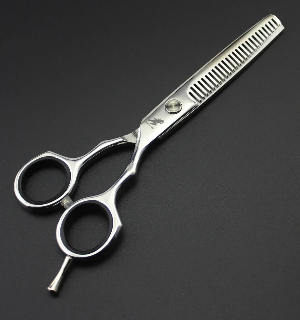 5.5" Professional Black Thinning Hair Scissors | Barber Shears