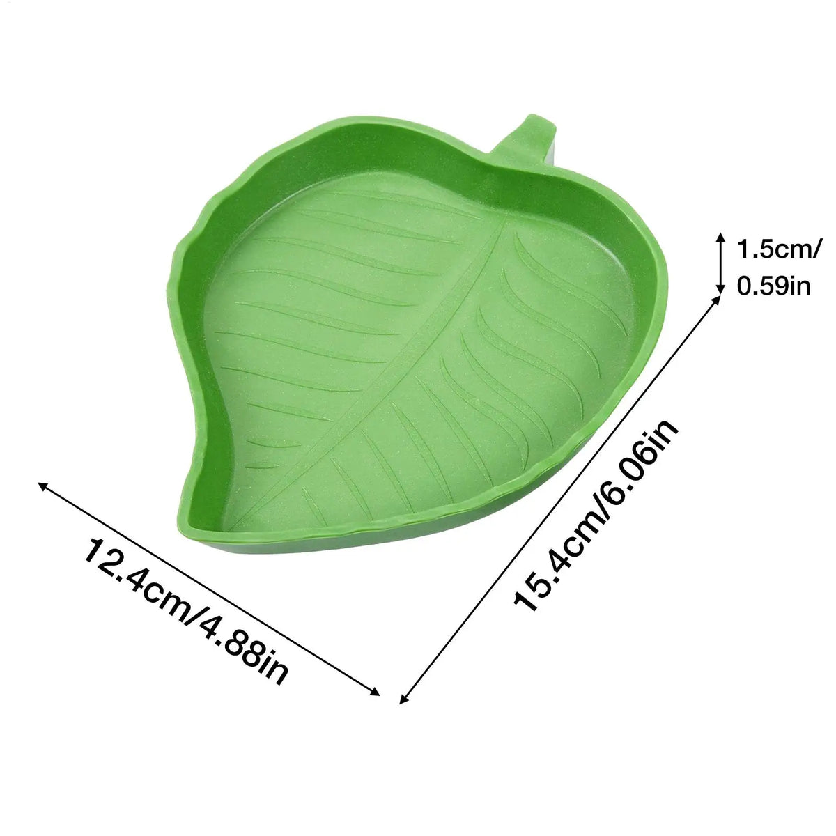 Leaf Reptile Food Water Bowl Flat Drinking Eating Dish Tortoise
