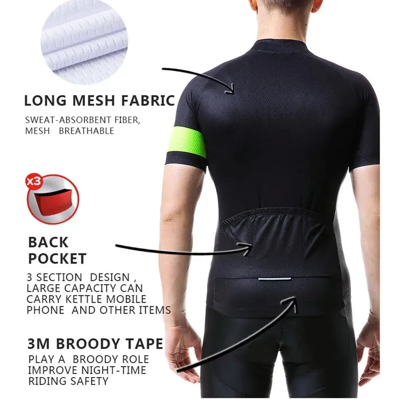 X-TIGER Men's MTB Cycling Jersey | Breathable Quick-Dry Bike Shirt