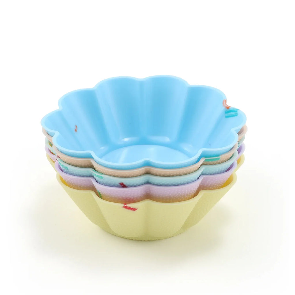 5-Piece Silicone Cupcake Muffin Baking Molds – DIY Bakeware Set