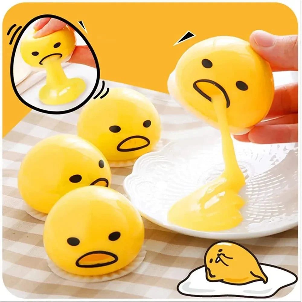 Squishy Egg Yolk Stress Ball – Funny Novelty Squeeze Toy