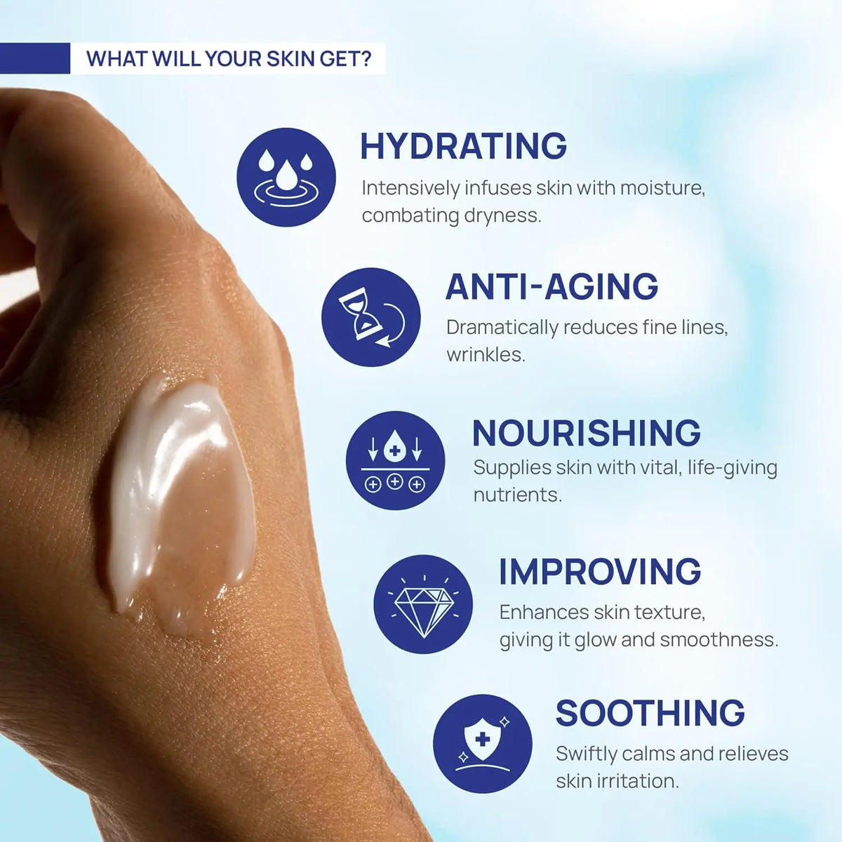 Retinol Cream Face Hyaluronic Acid Day-night Anti-aging Moisturizer