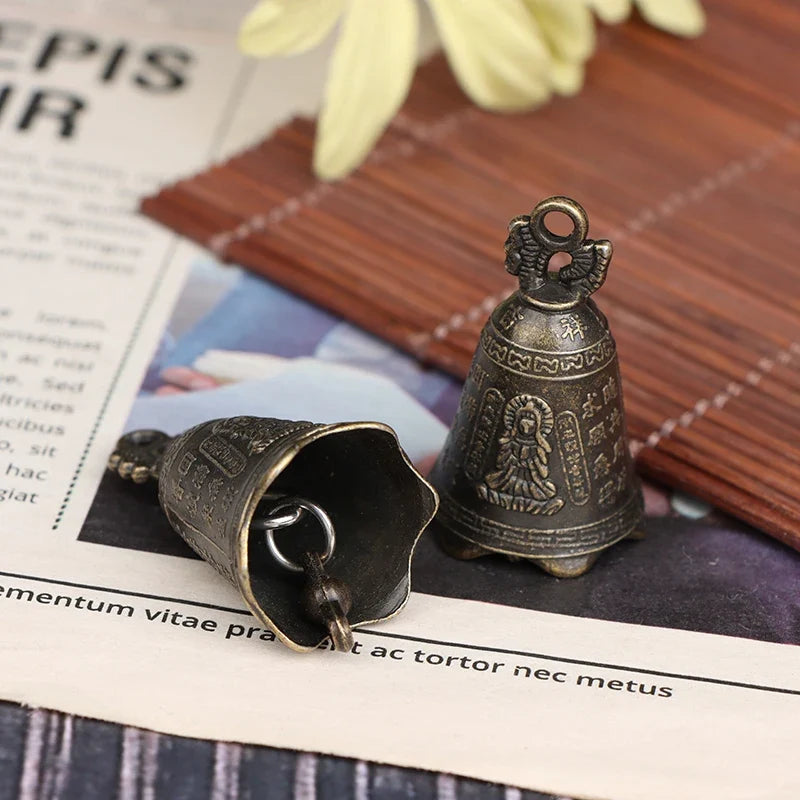 Antique Guanyin Bell – Chinese Mini Feng Shui Bronze Sculpture