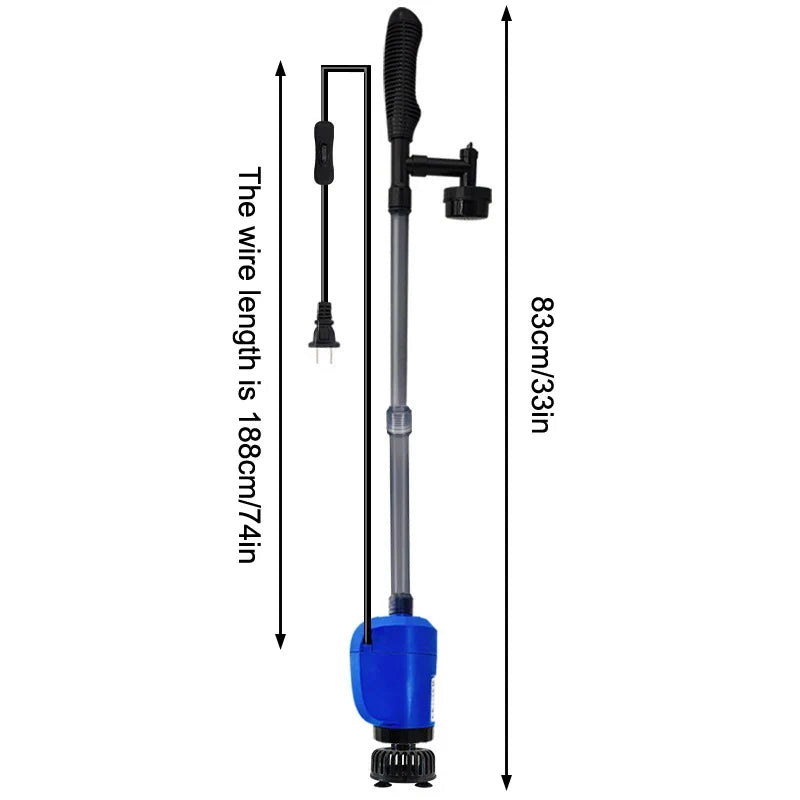 32W 1 Electric Aquarium Vacuum Cleaner Multi-functional Automated