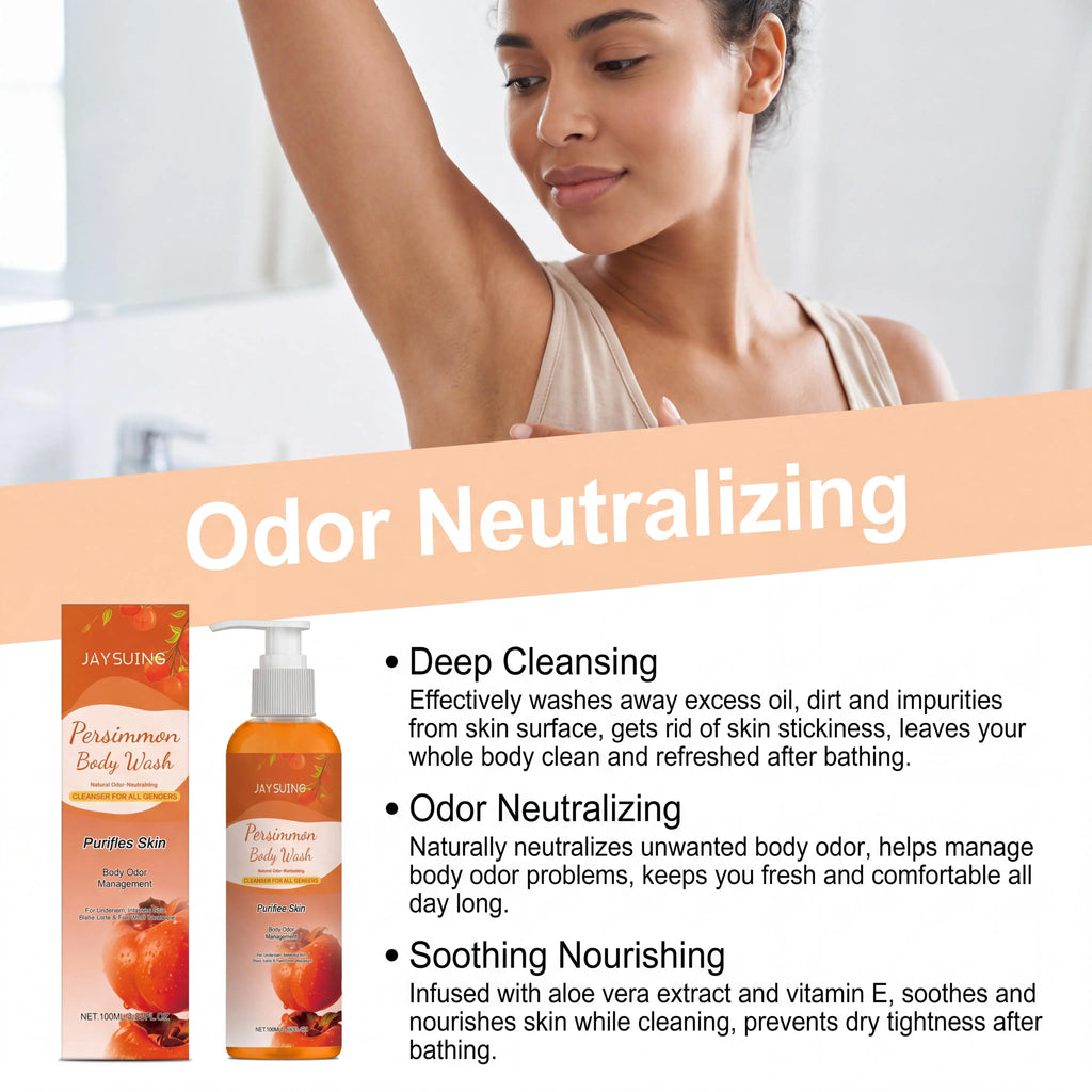 Persimmon Shower Gel – Exfoliating & Deodorizing Body Wash 100ml
