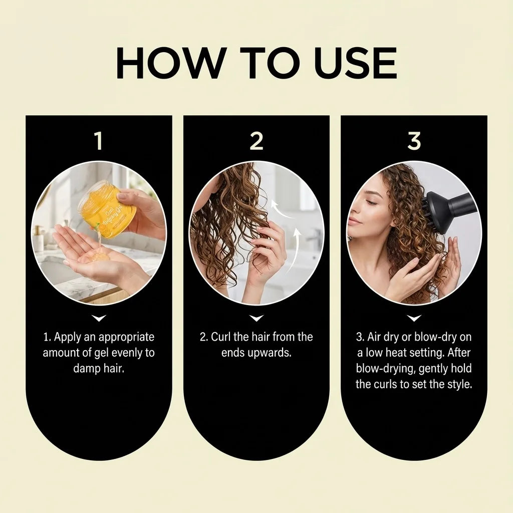 Hoegoa Curl Shaping Gel – Anti-Frizz Hair Wax & Styling Cream