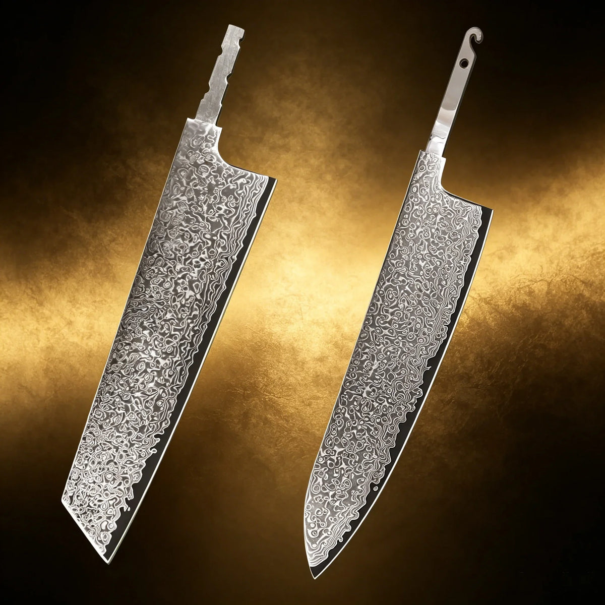 Hand Forged Damascus Steel Chef Knife Blade – 1 or 2 Pcs