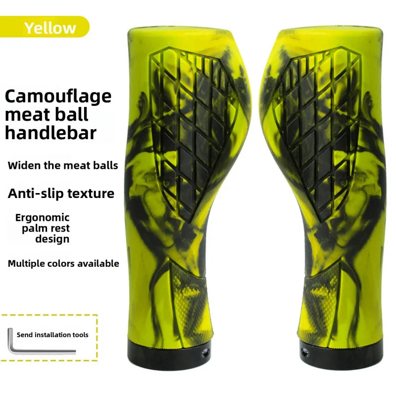 Lock-On Skull Bike Grips – Anti-Slip TPE MTB Handlebar Grips