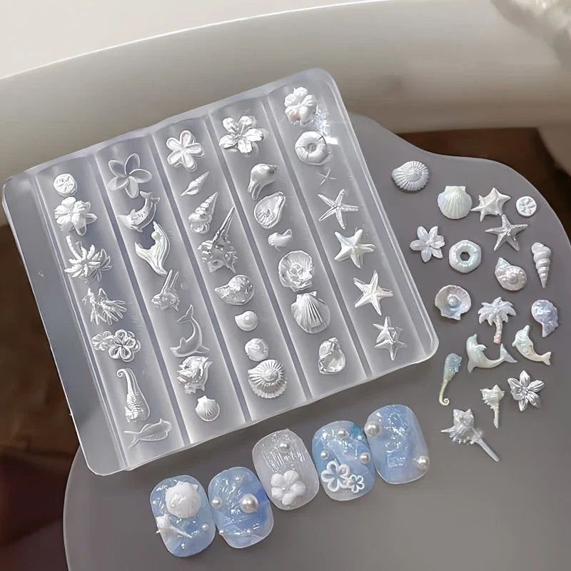 3D Silicone Nail Art Mold – Flower Design DIY Template