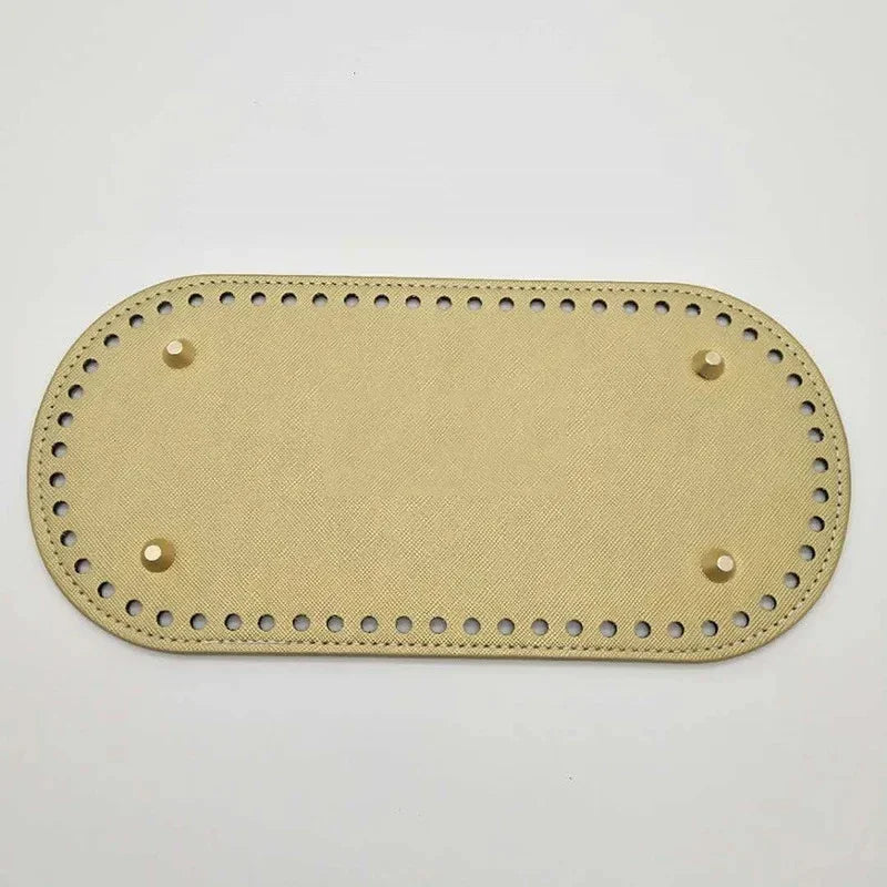 PU Leather Bag Base 22x10cm | Crochet & Knitted Bag Bottom