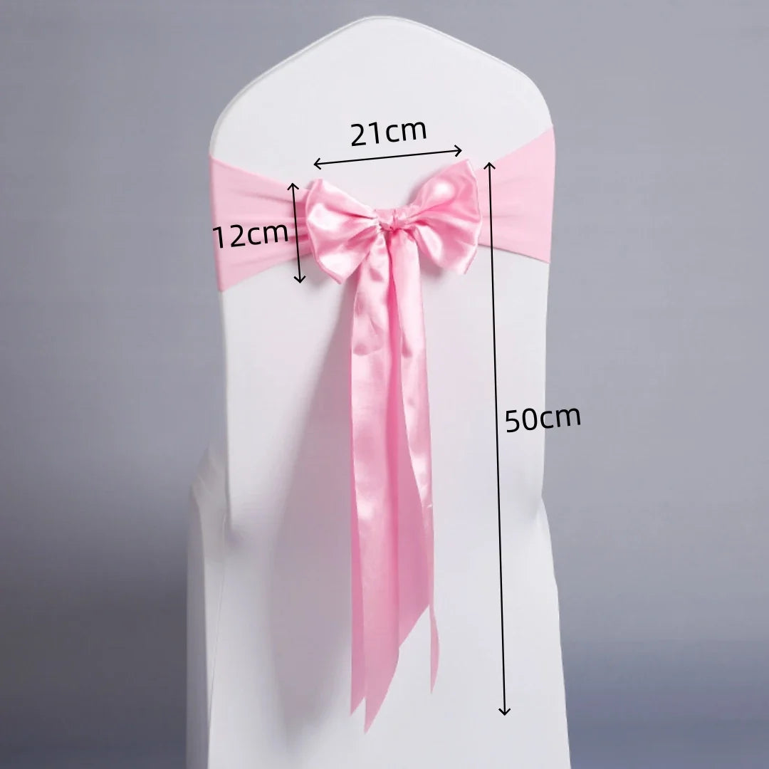 Wedding Decoration Spandex Chair Sashes Ready Made Bow Tie No Need