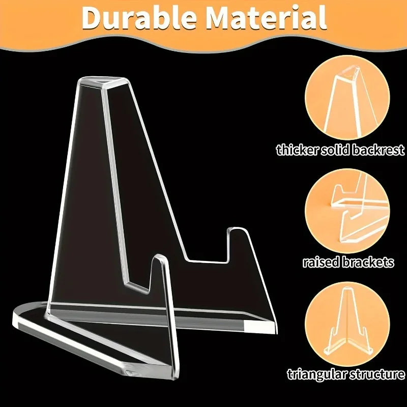 30-Pack Clear Acrylic Display Stands for Sports & Graded Cards