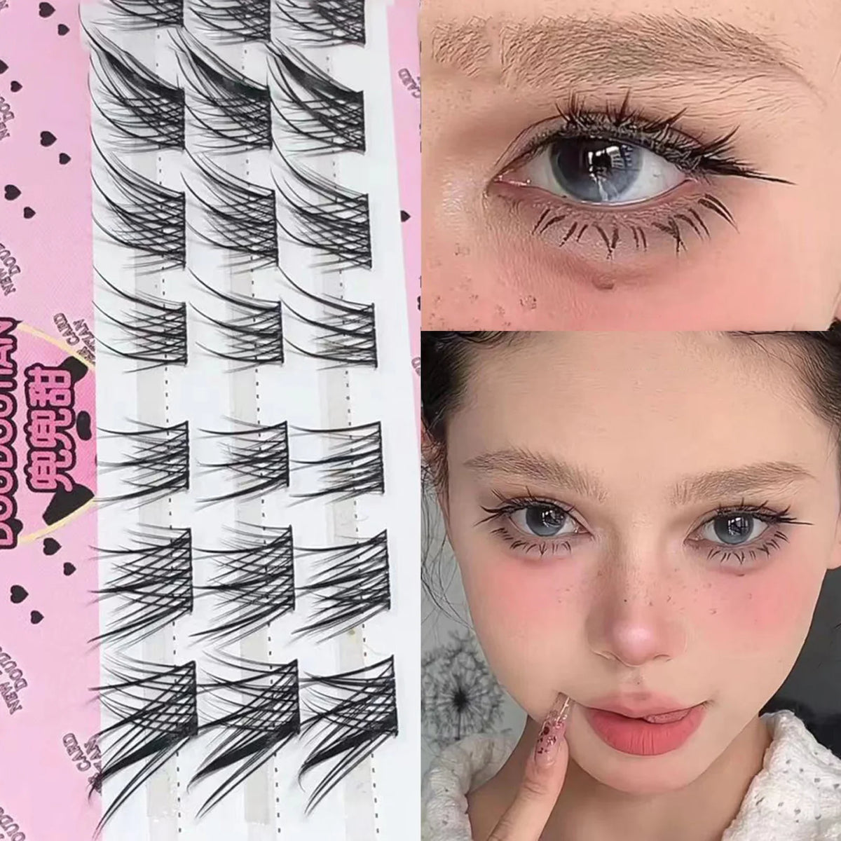 Devil Eyelash Clusters – Eye-Lifting Wispy Fake Lashes