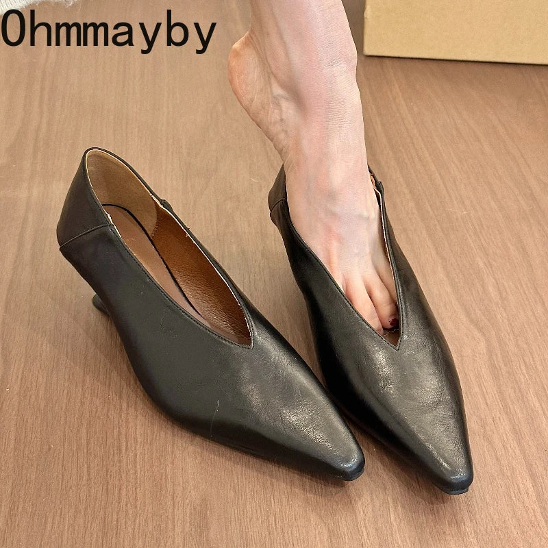 Women's Mary Jane Platform Pumps – Slip-On Round Toe Heels