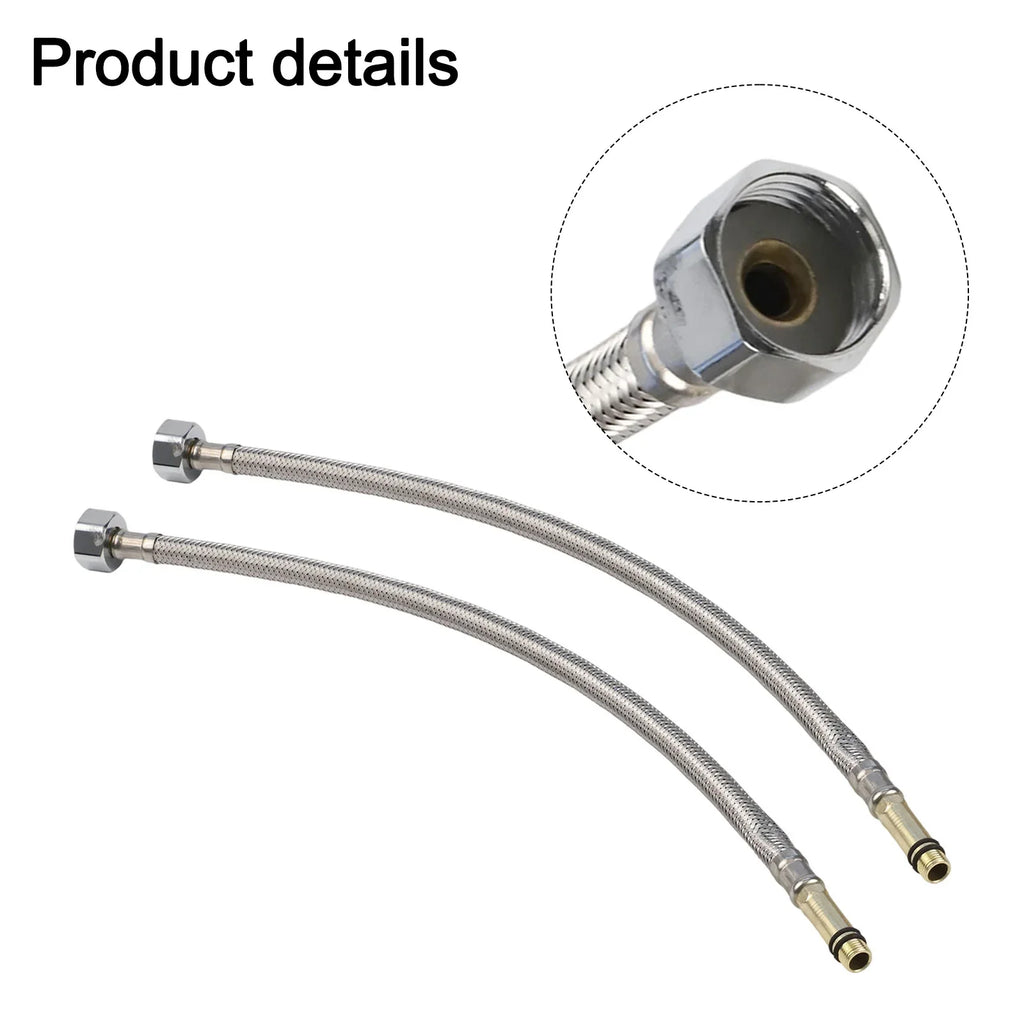 G1 2 Bathroom Kitchen Faucet Connector Stainless Steel Flexible