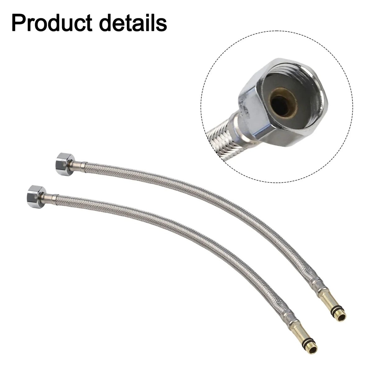 G1 2 Bathroom Kitchen Faucet Connector Stainless Steel Flexible