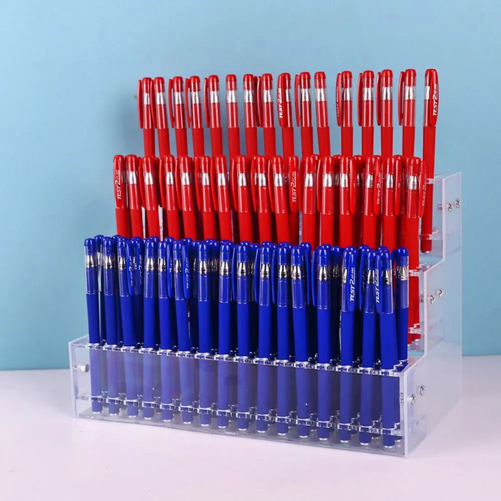 Acrylic Pen & Marker Holder – 1–4 Tier Ladder Desk Organizer