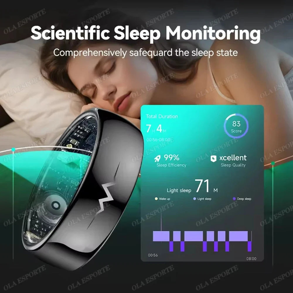 AI ECG Smart Ring | Heart Rate, Blood Pressure & Sleep Tracker