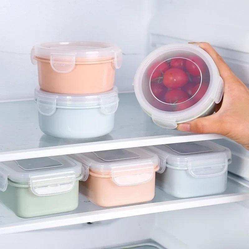 Mini Sealed Food Storage Containers – Round & Square Plastic