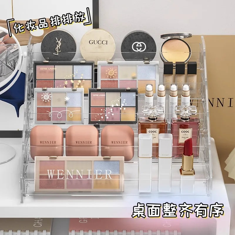 Transparent Multi-Layer Cosmetics Storage Rack & Display Stand
