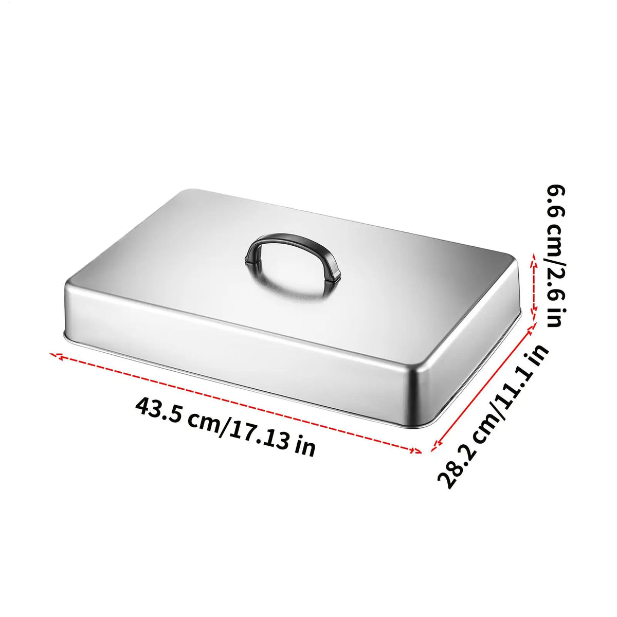 Rectangular Stainless Steel Basting Cover | BBQ Grill Lid