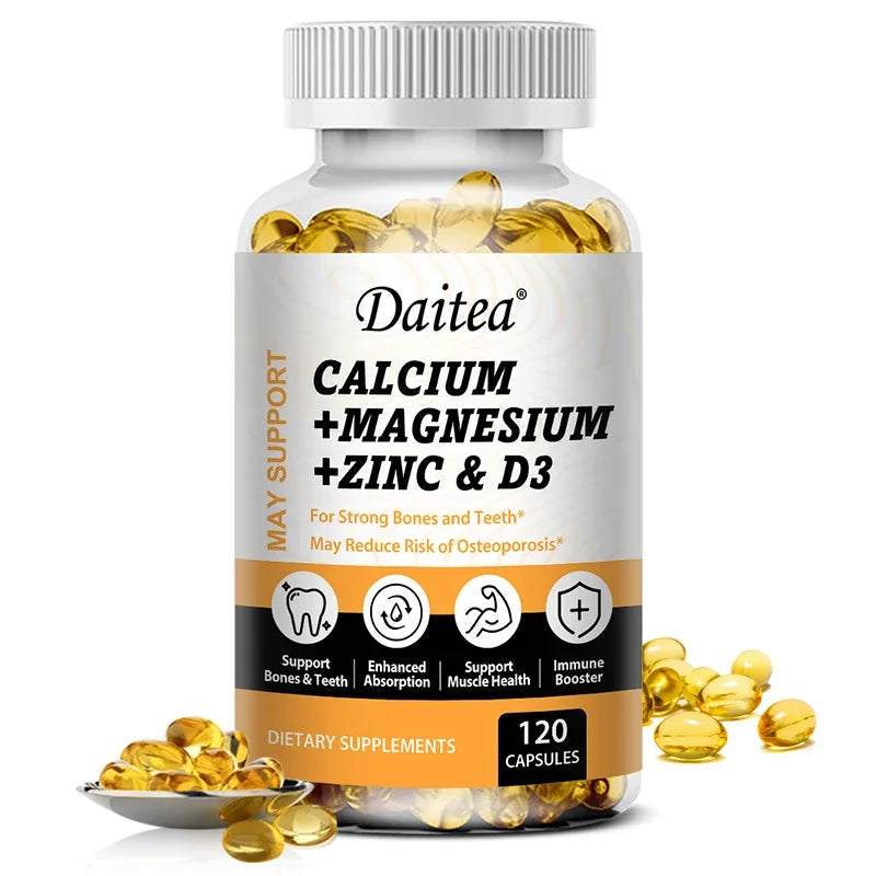 Daitea Calcium Magnesium Zinc + Vitamin D3 Capsules | Bone & Immunity