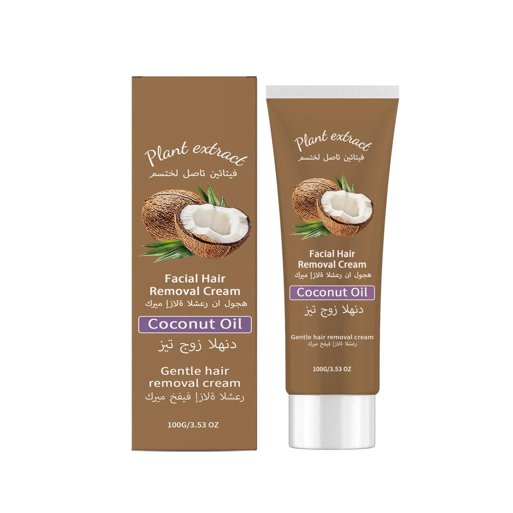 Coconut Hair Removal Cream – Painless Face & Body Depilatory