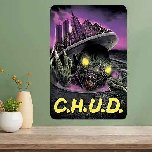 C.H.U.D. Classic Movie Metal Poster Sign | Retro Aluminum Wall Art