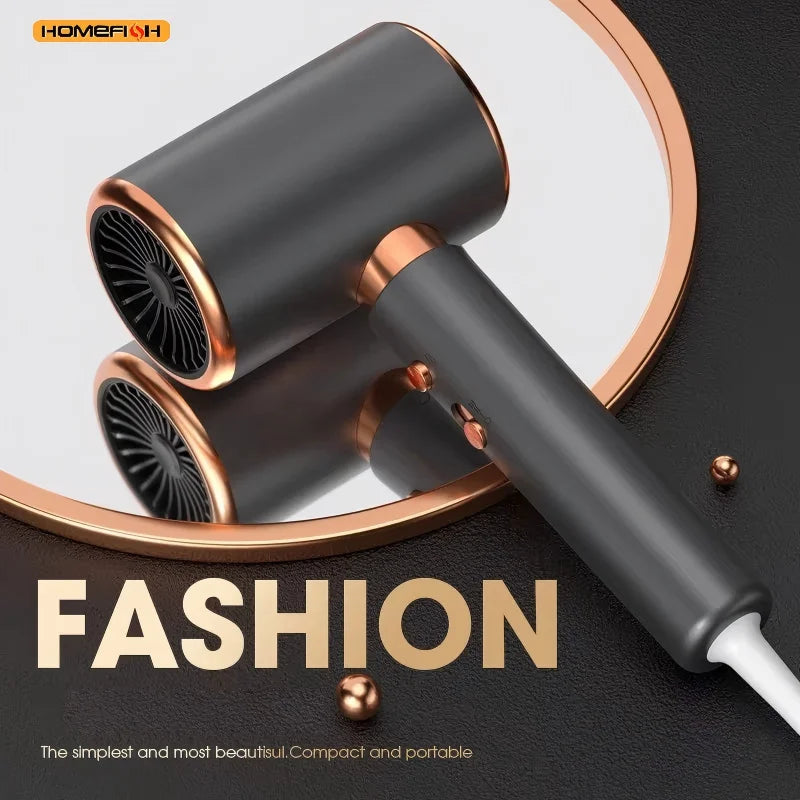 HOMEFISH 2000W Ionic Hair Dryer – 5-Speed Hot & Cold Airflow