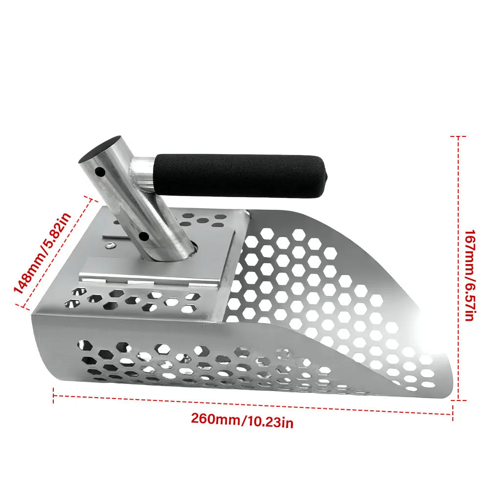 Portable Stainless Steel Metal Detecting Sand Scoop Shovel Beach