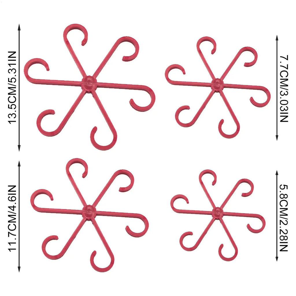 4-Piece Adjustable Plant Support Clips for Climbing Stems
