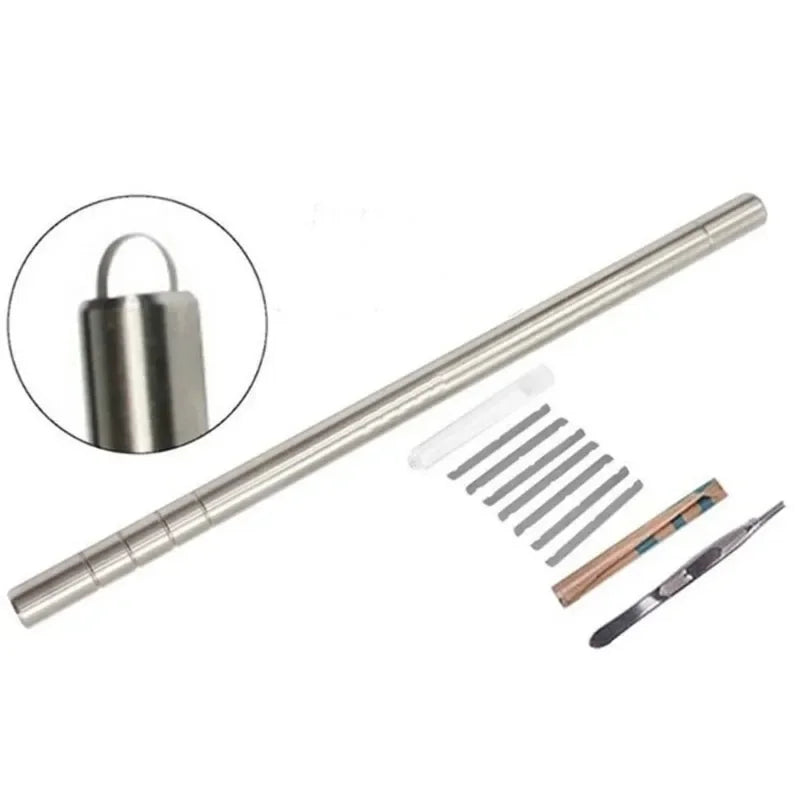 Professional Eyebrow Carving Pen & Beard Scissors Set
