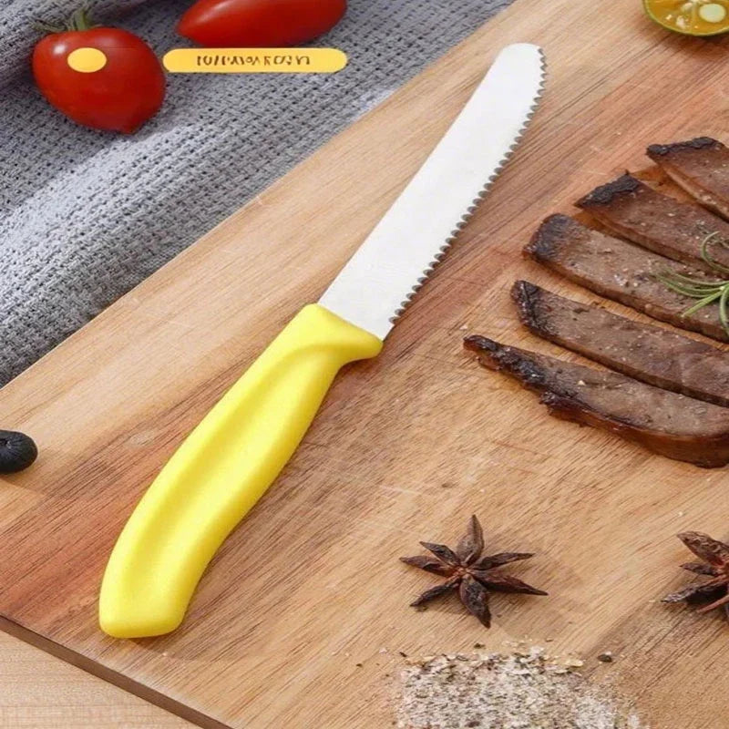 3-Piece Stainless Steel Kitchen Knife Set – Steak, Bread & Fruit