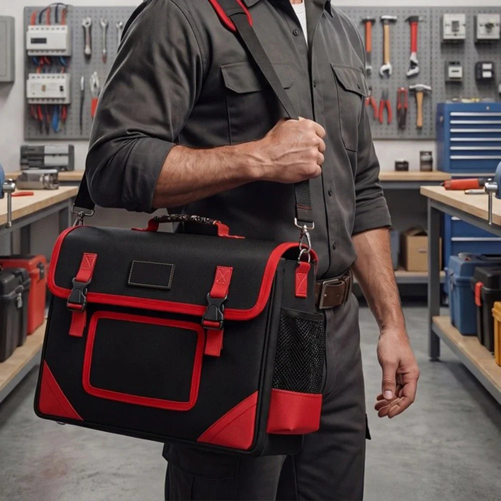 Large Multi-Pocket Oxford Tool Bag – Electrician Organizer