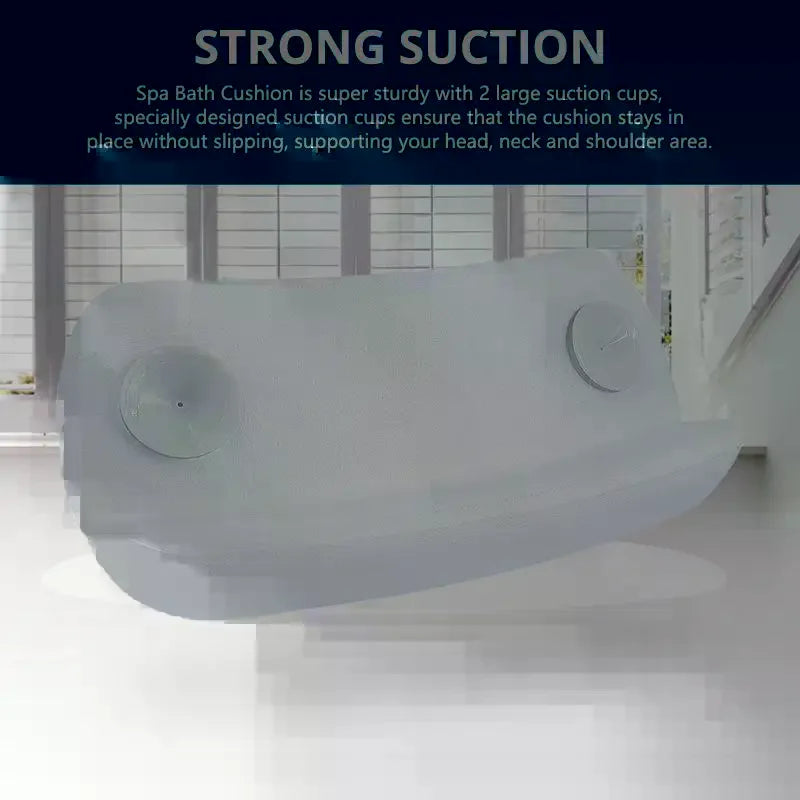 BPA-Free Bathtub Headrest Pillow | Waterproof Suction Cup Spa