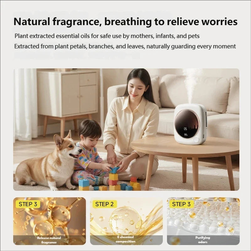 Wall-Mounted Aromatherapy Diffuser & Air Freshener + Night Light