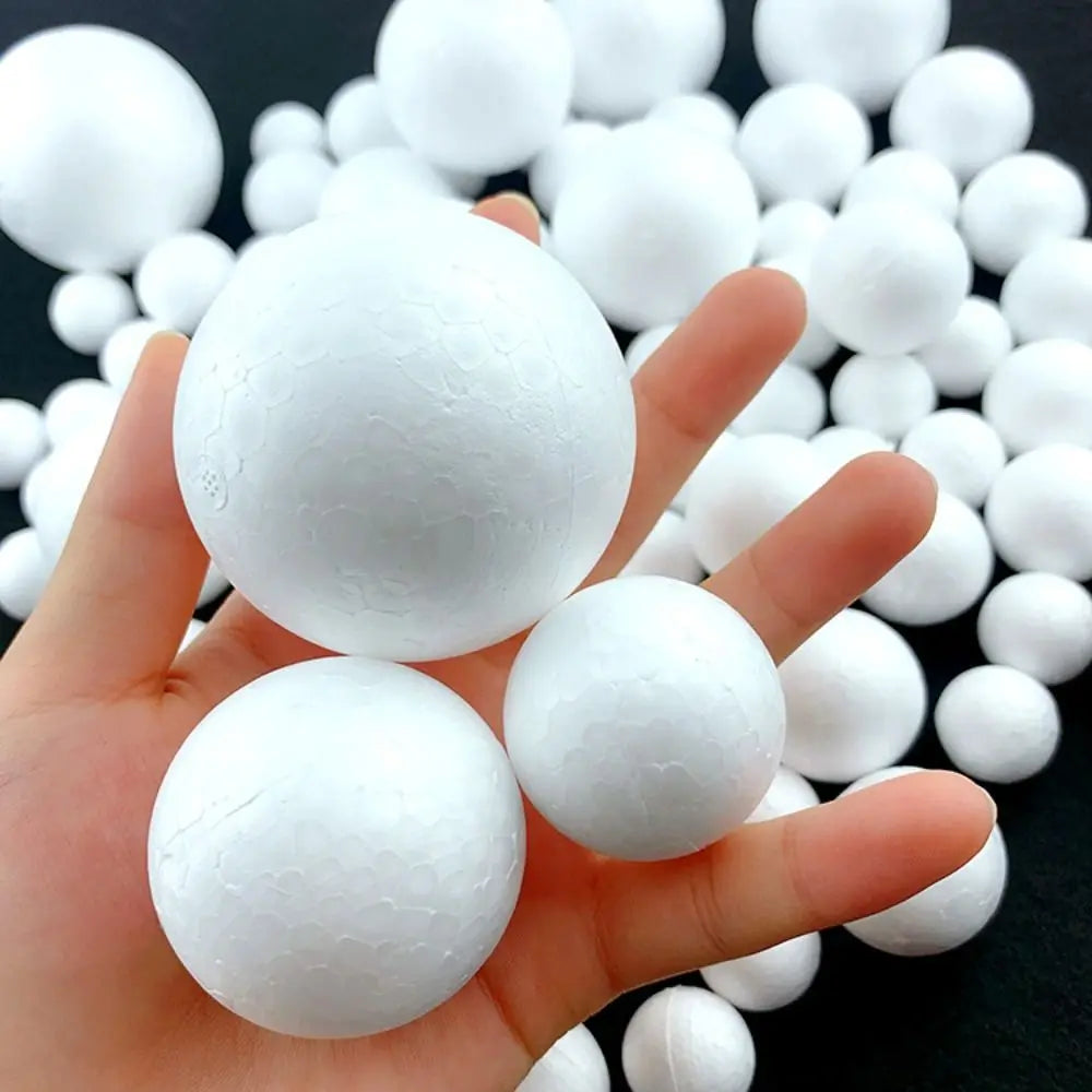 White Polystyrene Foam Balls 80pcs – Christmas Ornaments & DIY
