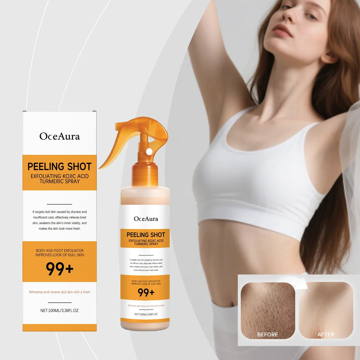 Kojic Acid Turmeric Body Brightening Exfoliating Spray 100ml
