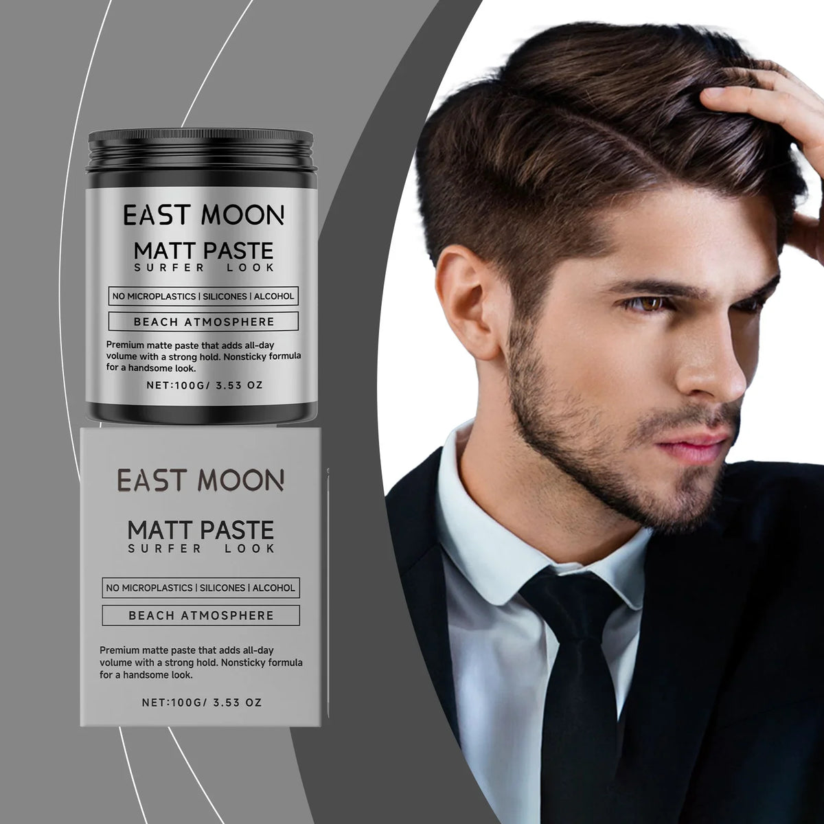 East Moon Matte Hair Styling Cream | Anti-Frizz Volume Paste