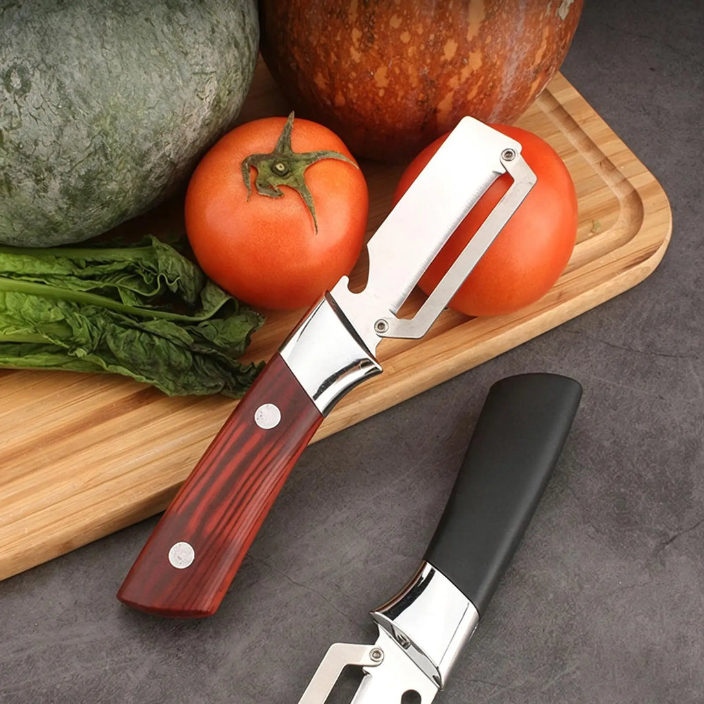 Stainless Steel Peeler Wooden Handle | Multifunctional Kitchen Tool