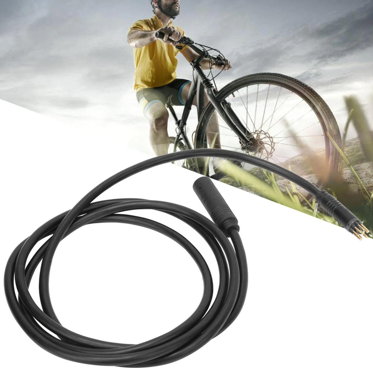 Electric Bike Motor Cable 9 Pin Wheel Extension Female Male Wire E