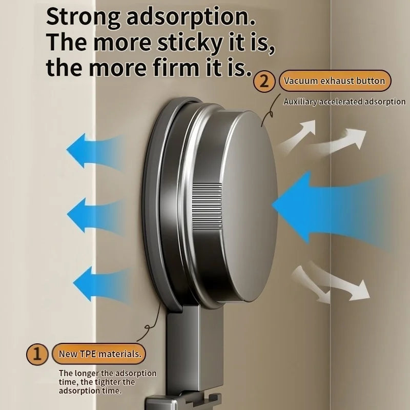 No-Drill Suction Cup Wall Hook | Aluminum Bathroom & Kitchen