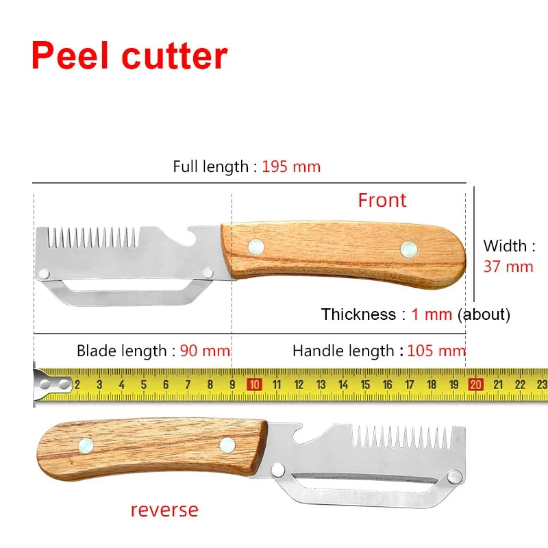 Stainless Steel Vegetable Peeler with Wooden Handle