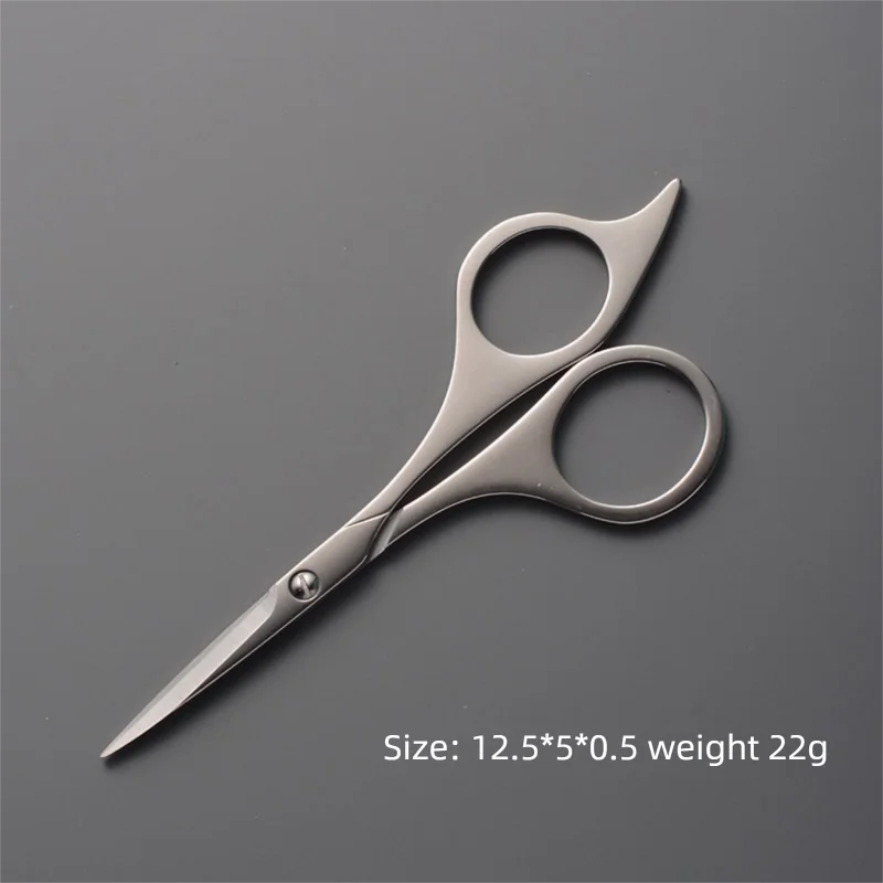 Serrated Stainless Steel Grooming Scissors – Beard & Eyebrow