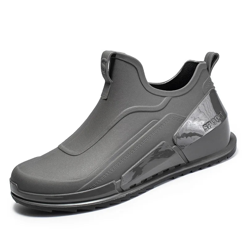 Men's Waterproof Ankle Rain Boots – Non-Slip Outdoor Fishing