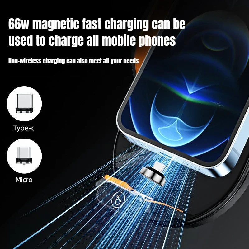 Car Wireless Phone Mount 15W Fast Charger – Auto-Clamp Vent